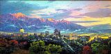 Lake Canvas Paintings - Salt Lake, City of Lights
